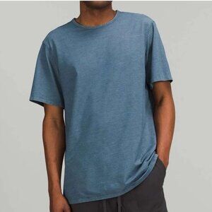 Lululemon Commission Short Sleeve T-Shirt Men's XL River Blue Enzyme Dye Tee